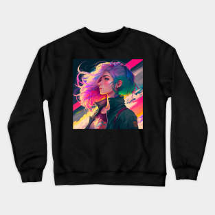 Girl Colorful Style Crewneck Sweatshirt